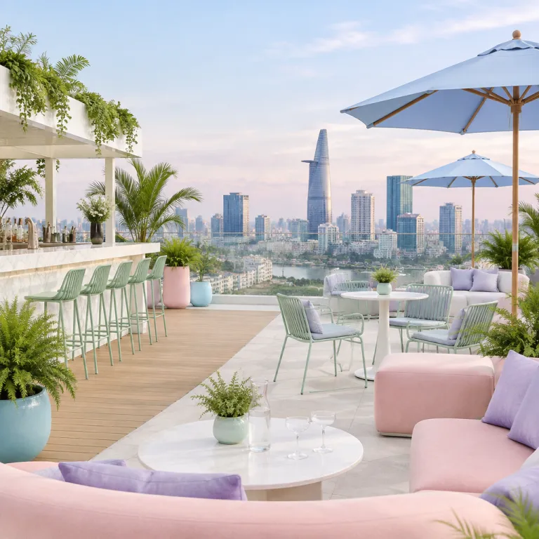 Elevated evenings: where to find a refined rooftop bar in Saigon’s district 1